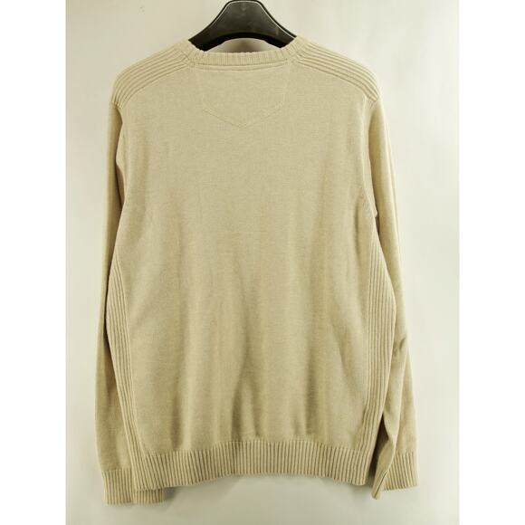 Eddie Bauer Sweater Mens TL Large Beige Knit Crewneck 90s - Picture 7 of 7